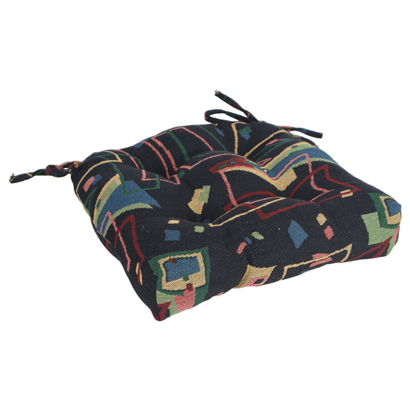 Coussin de chaise tapissier 16 pouces à dossier arrondi et touffeté (ensemble de 2)