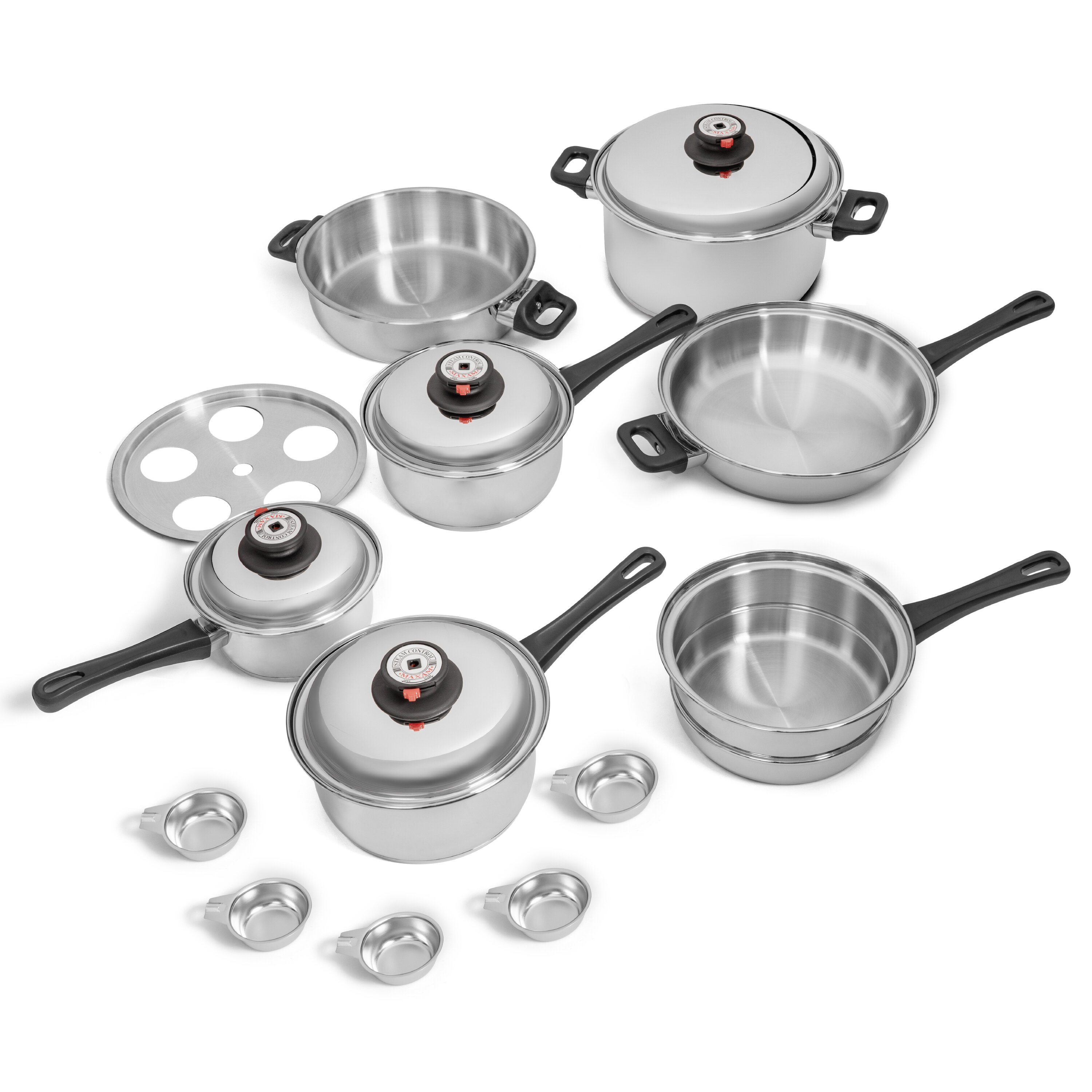 Farberware Pots and Pans Set 17-piece Nonstick Stainless Steel