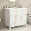 Meuble-lavabo sur pied 36 po avec lavabo 36 po, 2 portes et 3 tiroirs-1364318599