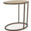 Table d'appoint compacte avec base en métal et plateau en bois, fonctionnalité polyvalente, profondeur de 13,74 po, largeur de 21,69 po, hauteur de 23,04 po, table de bout en métal / bois de 10,82 lb, conception, base, 14 22 23,5 po