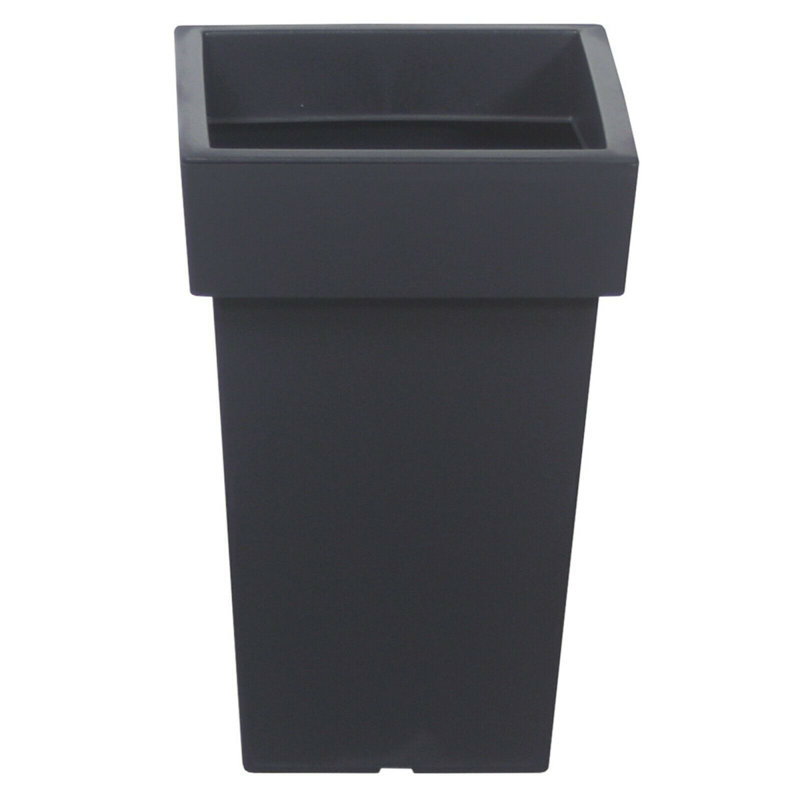 Calabro Pot Planter, 27.1cm H x 28.9cm W x 28.9cm D, Dark Grey