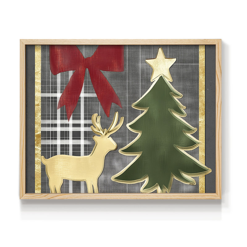 Chirstmas Art-LXIX -Framed Print - Restickable, Naturel, H 16 po x l 20 po