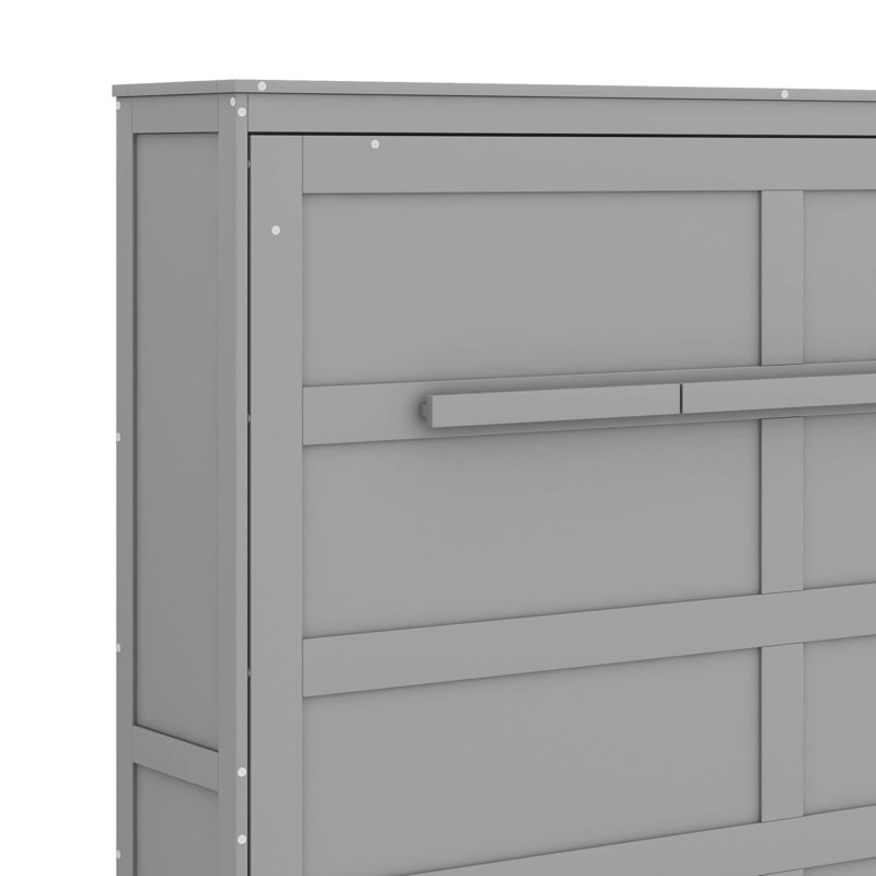 Space-Saving Murphy Wall Bed, Gray, Full