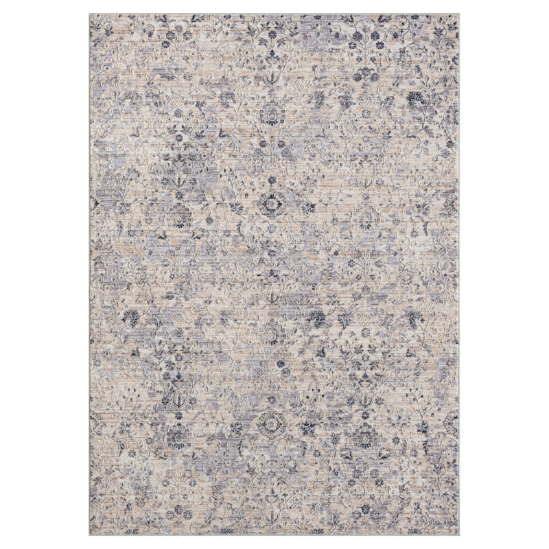Hayat Floral Rug, Rectangle 4' x 6'