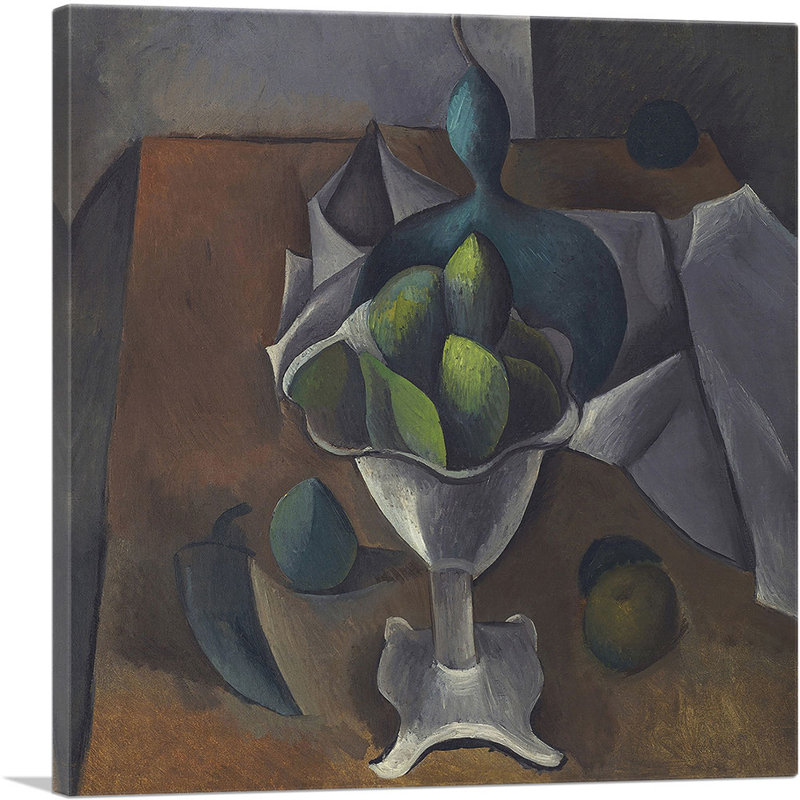 Fruit Fruit 1908 par Pablo Picasso, reproduction d'art sur toile tendue, H 18 po x l 18 po x 1,5 po
