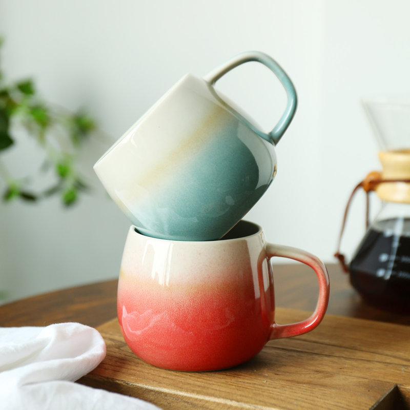 ALOFMO Blaze 2 Piece 11Oz Stoneware Coffee Mugs