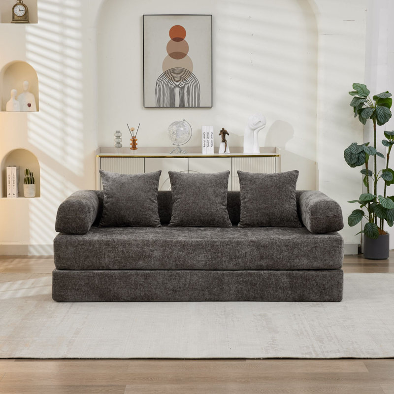 Canapé-lit pliant convertible Isabeau de 78,8 po Isabeau, Gris