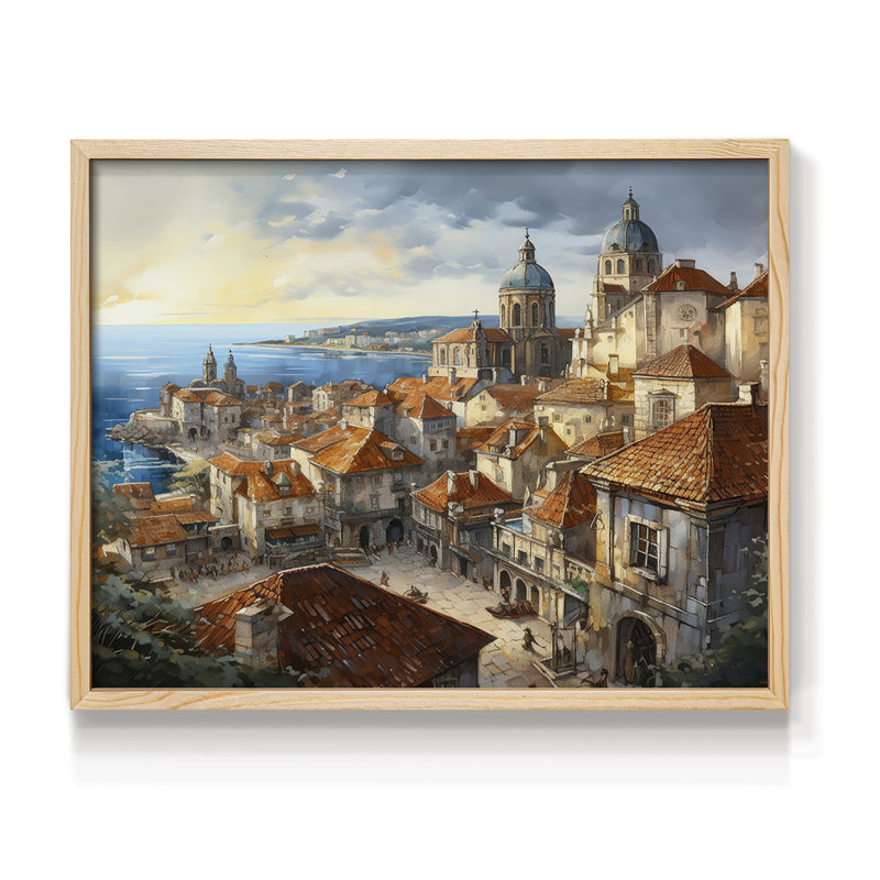 Paysage - Lxxviii - Reproduction encadrée - Restickable, 8" H x 10" W, Naturel