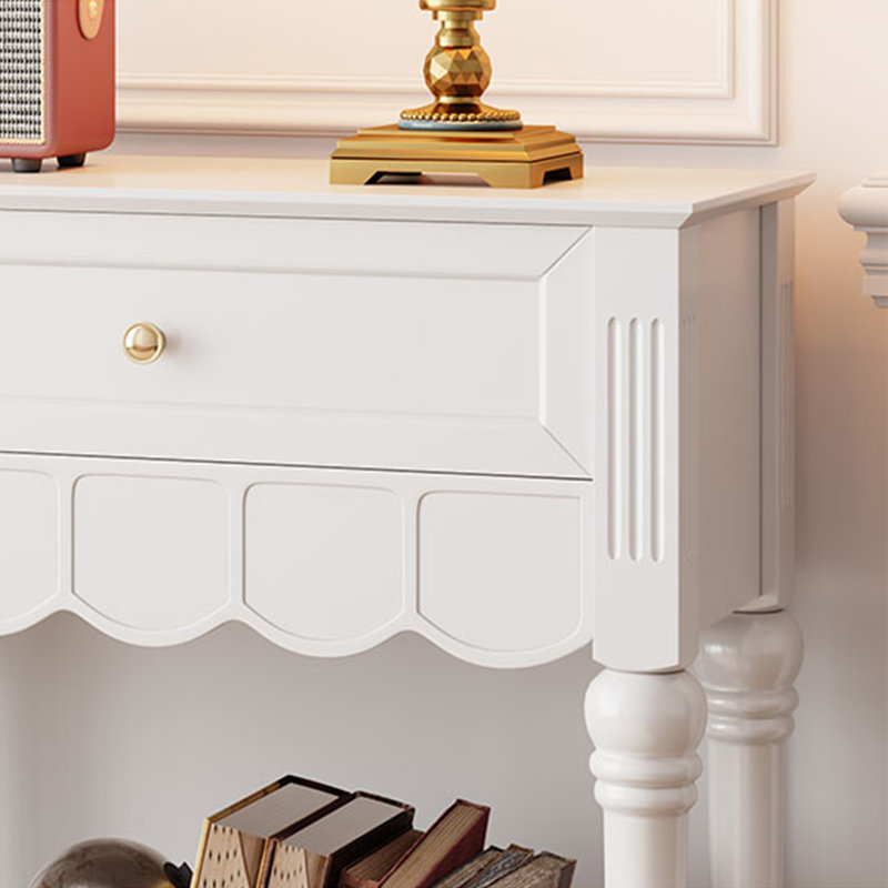 Modern Minimalist Multifunctional Console Table, White, 35.43" H x 47.24" W x 15.75" D
