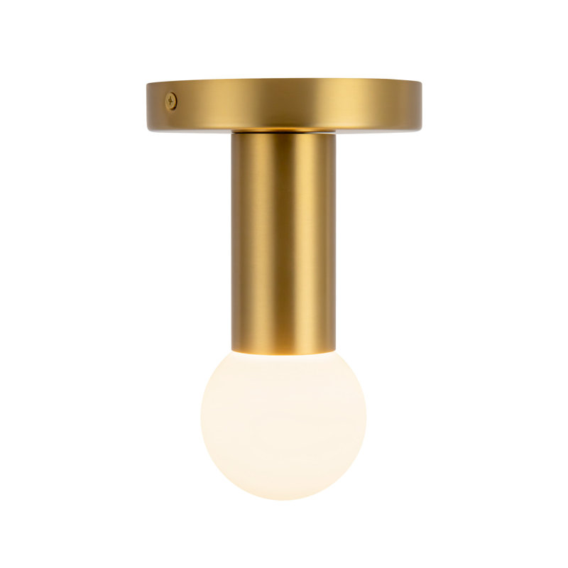 1 - Light LED Semi Flush Mount, Brushed Gold