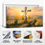 Pâques de Pâques, art mural sur toile, affiche de confession chrétienne, impression de toile de paysage de fleur de printemps, prêt à accrocher la photo d'art de résurgence pour la décoration de salon de chambre à coucher à la maison, 20 po x 40 po-390315502