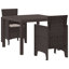Garden Dining Set 3-Piece Set Resin Sturdy Rectangular-1111832696-1111832697