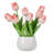 Artificial Fake Tulips Plants In Planter