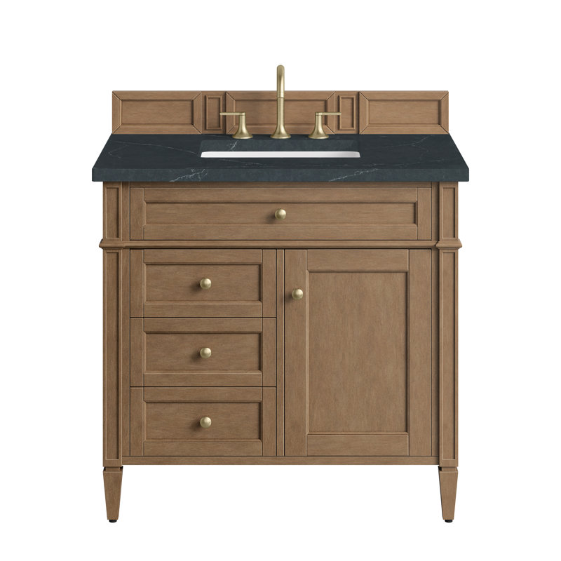 Brittany 36'' W Single Vanity, Sage Green, White Zeus, 8" Widespread