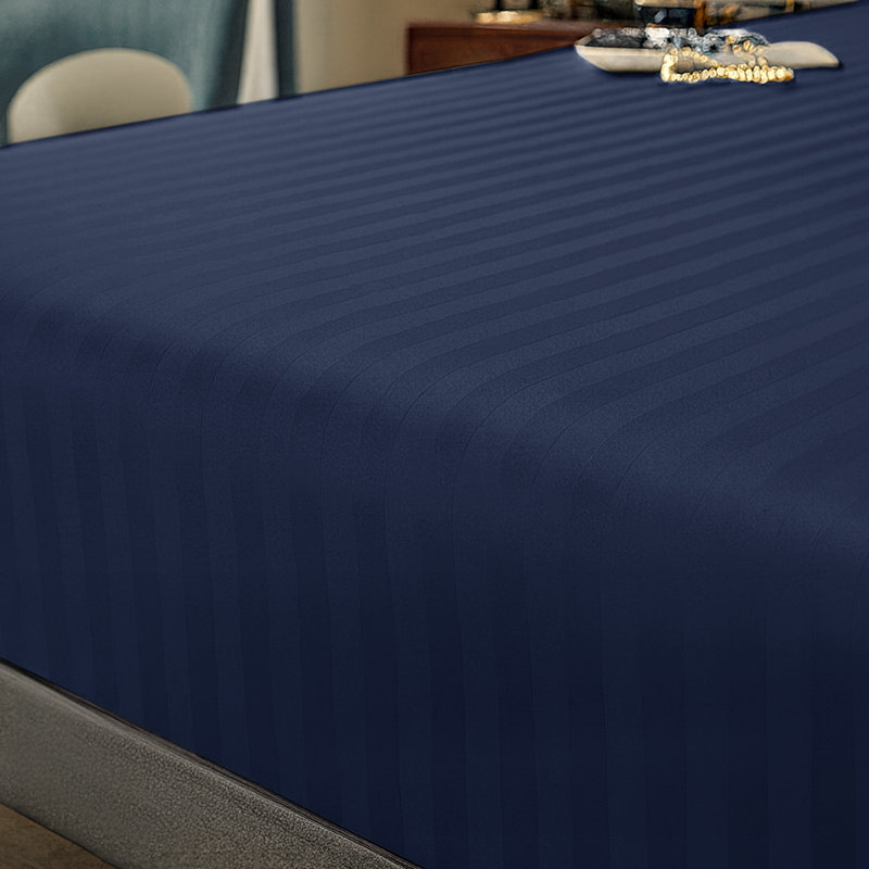 Microfiber Luxury 40cm Deep Fitted Sheet, Kingsize (5'), Navy
