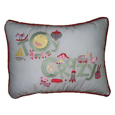 Toy Crazy Embroidered Pillow