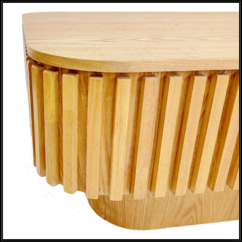 Table basse à plateau relevable 38,6 po, Bois naturel