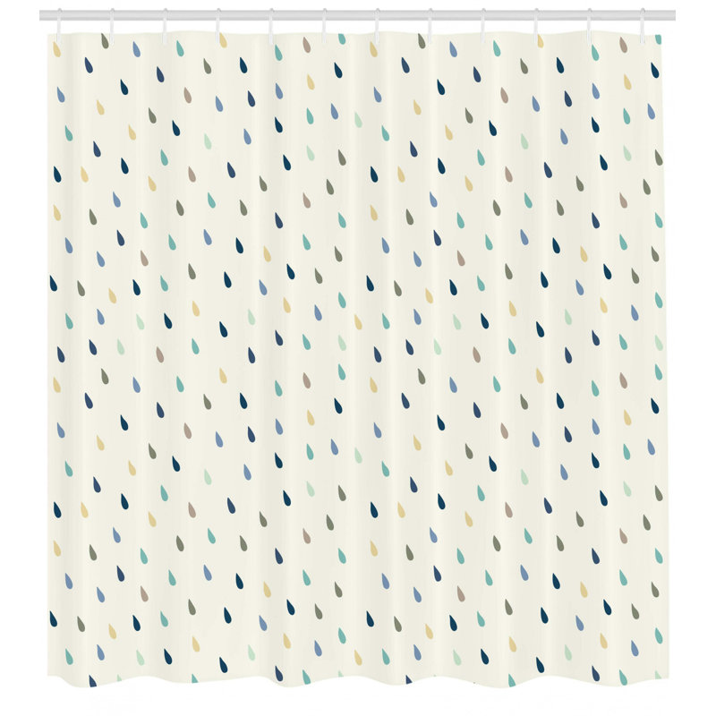 Ensemble de rideau de douche en forme d’eau de pluie avec des particules sphériques, H 69 po x l 105 po