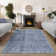  Washable Non-Slip Rug - Blue Striped Area Rug for Living Room, Bedroom, Dining Room, and Kitchen