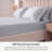 Delara GOTS Certified 100% Organic Cotton Sateen Fitted Sheet Set, 400TC Long Staple, Soft & Breathable with Deep Pocket-88065258-103975754