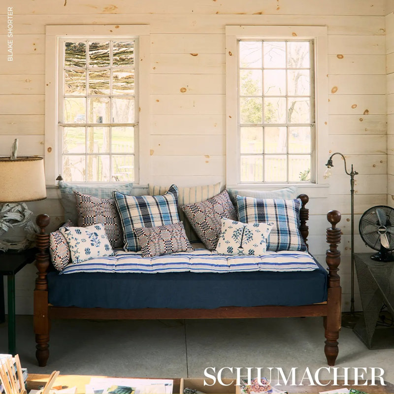 Heidi Square Pillow Cover & Insert, Blue, Square 22"