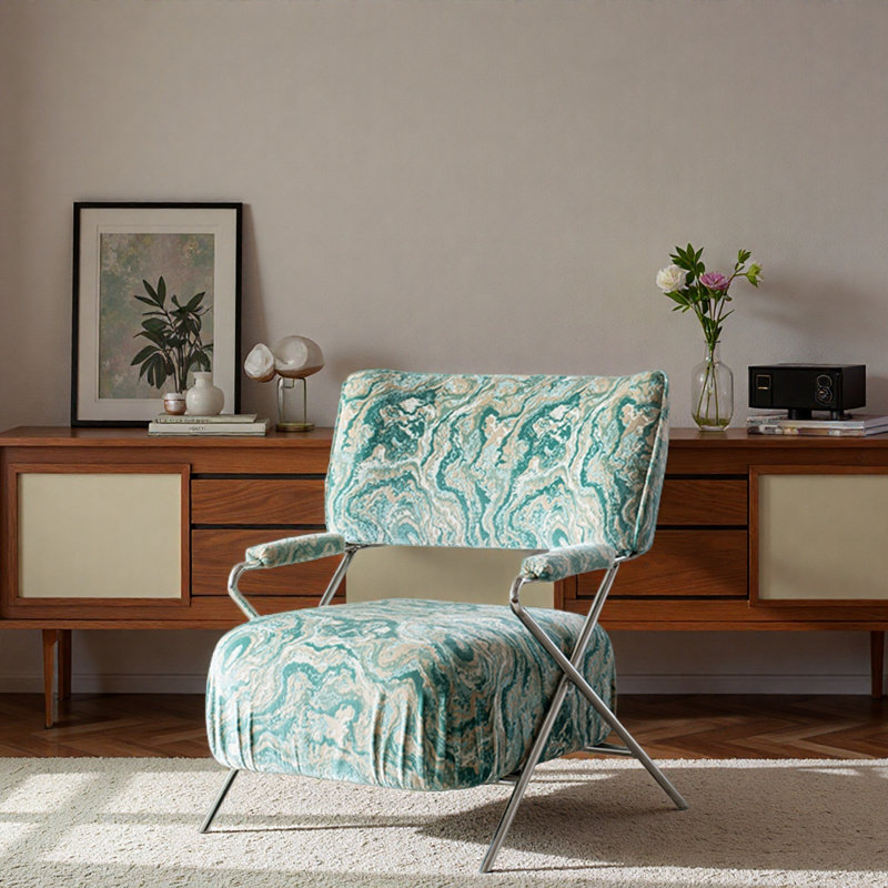 Chaise de loisirs simple en acier inoxydable Minimalist.