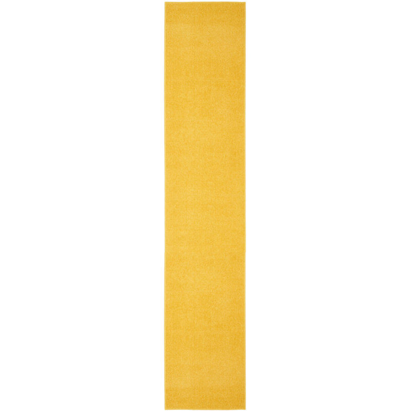 Tapis jaune uni Mullican Sandy, Tapis de couloir 2 pi 2 po x 20 pi