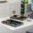 Savoy Stackable Serving and Display Trays with Glass Top, Set of 2 (Agate Pattern)