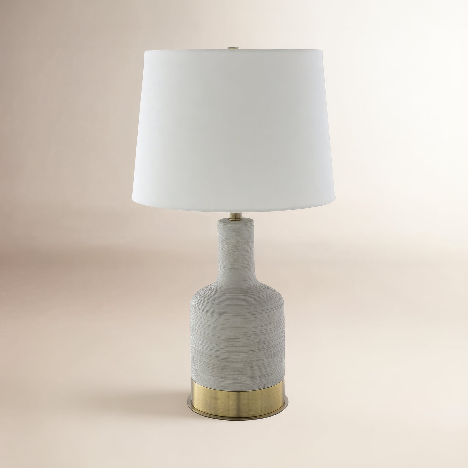 Lilou Table Lamp, Light Gray/Gold