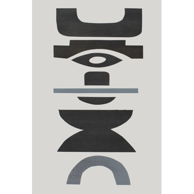 Neutral Totems III by Rob Delamater - Wrapped Canvas Painting