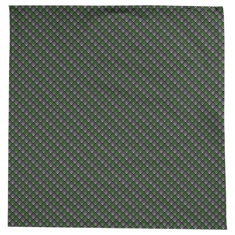 Nappe géométrique Avicia, Vert foncé / Gris