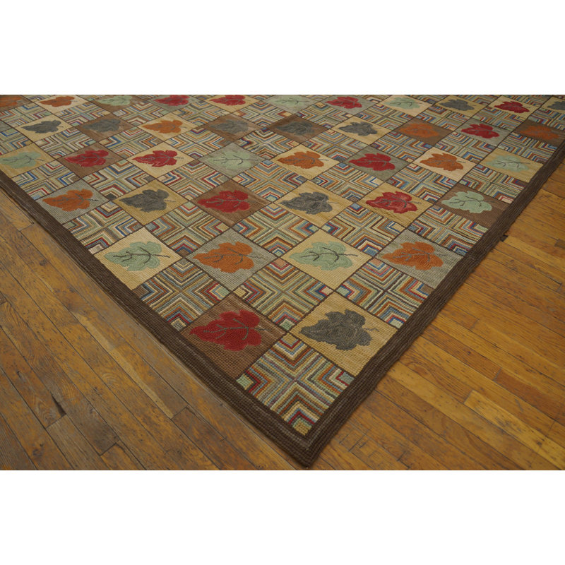 Hand Hooked Wool Patchwork Area Rug