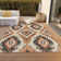 Machine Washable Indoor/Outdoor Xhevrie Terracotta Rug