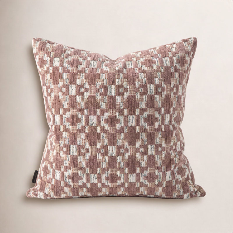 Rhombus Rose 24x24 Pillow, 24x24, Rose