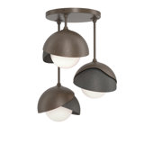 Brooklyn 3 - Light Double Shade Semi Flush Mount