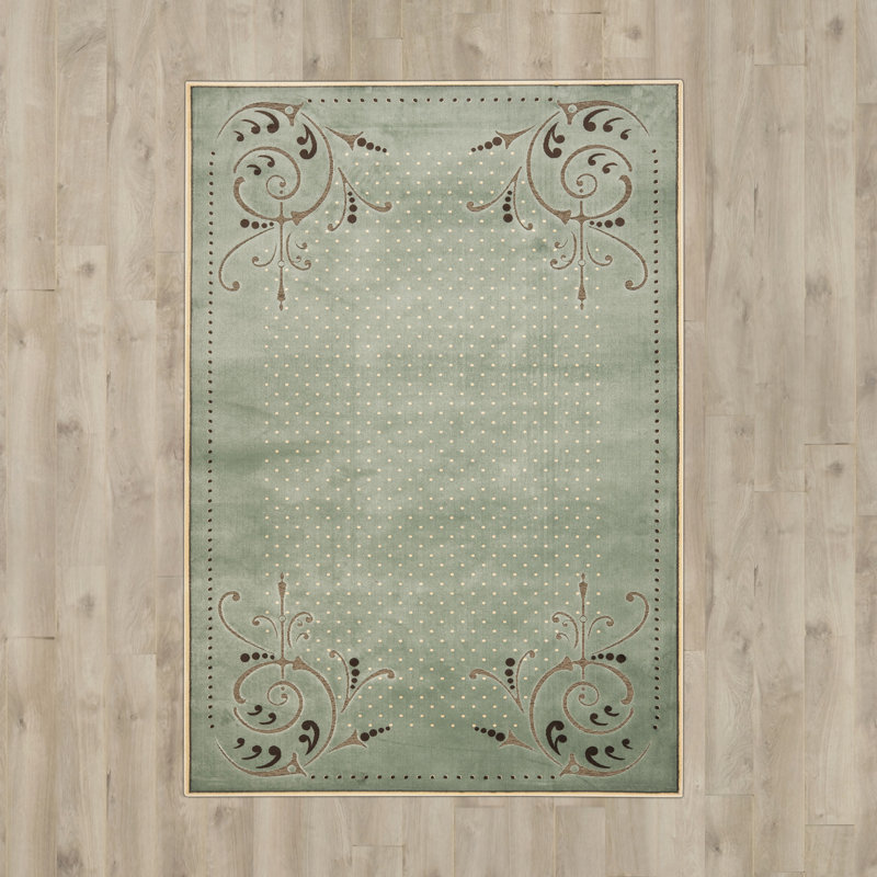 Scrollwork Martha Stewart Performance Rug, Rectangle 5'3" x 7'6"