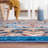 Manado Oriental Blue/Black Area Rug-901944777