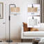 Lampe sur pied en rotin arqué 68 po avec ampoule et télécommande-774290052