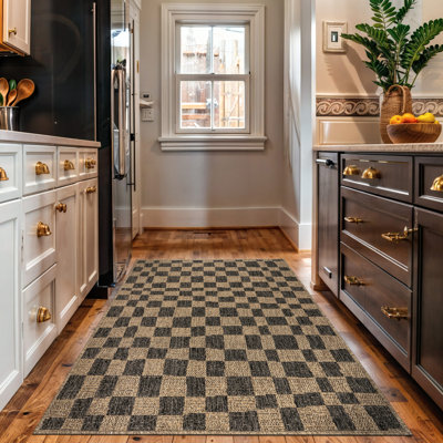 Tapis tissé à plat antidérapant Wavy