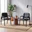 Ensemble de chaises de bureau en cuir avec accoudoirs rembourrés, structure en métal pour la maison-2119173259