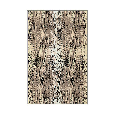 Luxurious Woven Carpet 5.2 x 7.5 ft, 100% Polyester, 0.4 in Pile Height | Antibacterial, Non-Slip PVC Dot Underside, Machine Washable | Elegant 3D Digital Print Design, Perfect for Living Room & Bedroom Décor