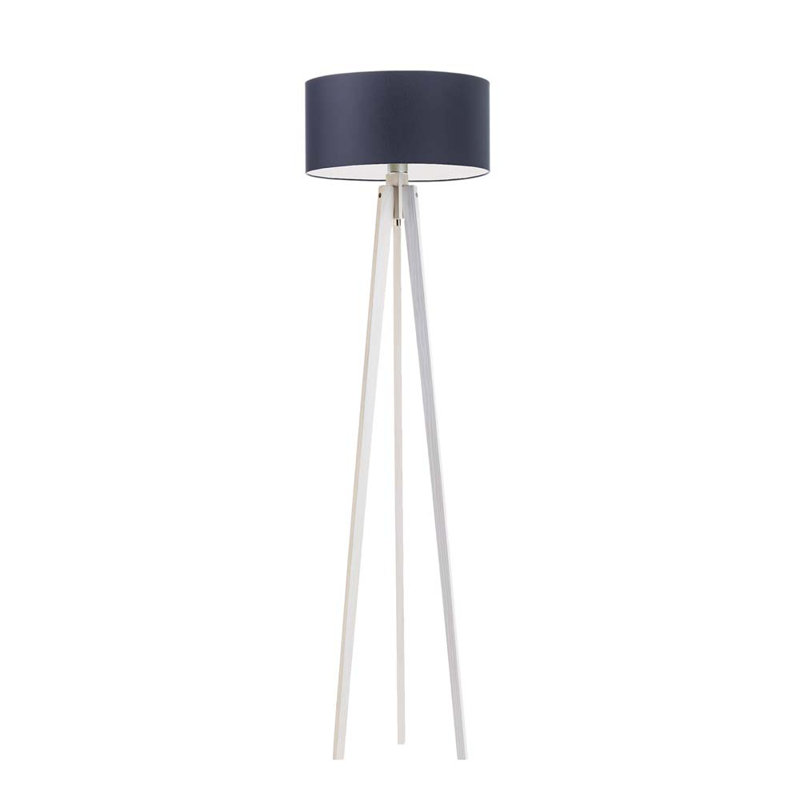 Mirada 149 H cm Tripod Floor Lamp, Dark Purple/White Inside, White