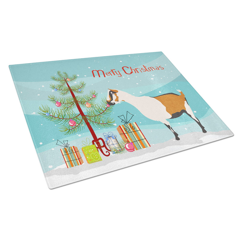 Planche à découper en verre trempé de noël caroline