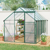 Polycarbonate Greenhouse Raised Base And Anchor Aluminum Heavy Duty Walk-In Greenhouses For Outdoor Backyard In All Season,