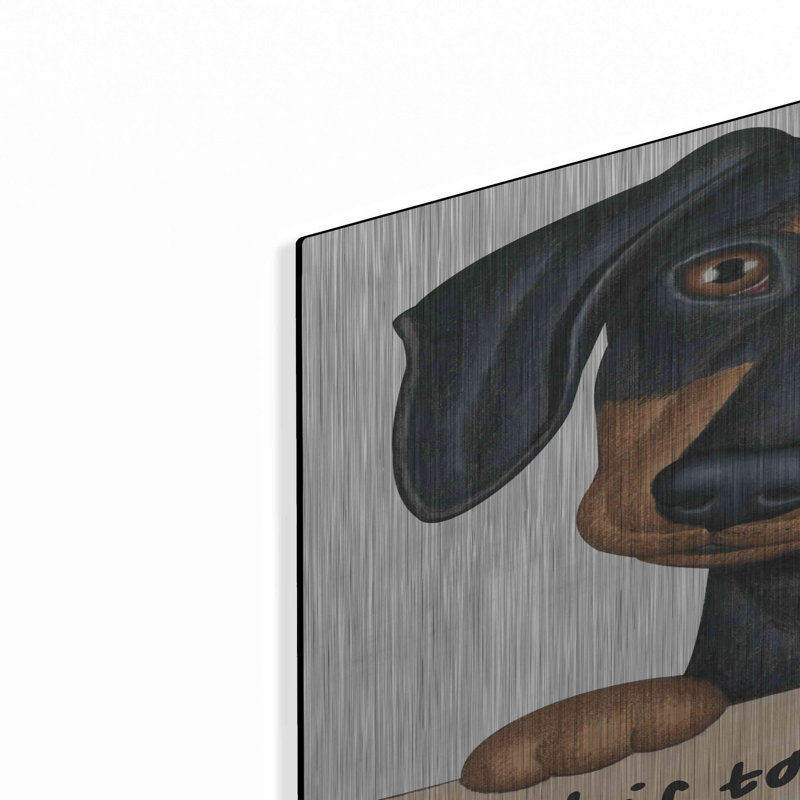 «Squeaky Black Dachshund» par Danny Gordon, H 36 po x l 24 po