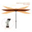Parasol de marché rectangulaire 10' x 6,5'-109360245