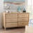 Camodeca Japandi Sun-Bleached Braided Rattan 6-Drawer Dresser