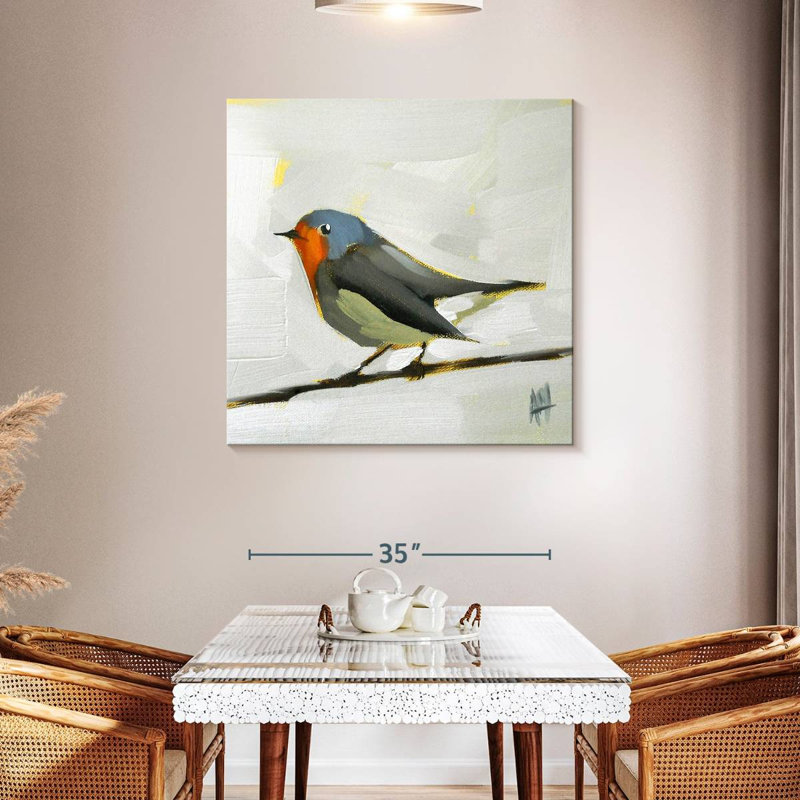Crowle Robin On Wire, 39" H x 39" W