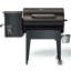 Kingchii 456 pieds carrés Barbecue en bois avec fumoir et barbecue à granules de bois avec contrôle automatique de la température, pieds pliants pour terrasse extérieure, bronze