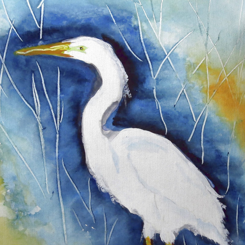 Housse et insert de coussin extérieur Great Egret, Très grand